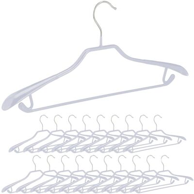 RELAXDAYS 20 Perchas Para Trajes, Varilla Pantalones, Gancho Colgar Falda, Colgador Metal Y Pvc, 19x45x3,5cm, Gris Claro RELAXDAYS 20 Perchas Para Trajes, Varilla Pantalones, Gancho Colgar Falda, Colgador Metal Y Pvc, 19x45x3,5cm, Gris Claro