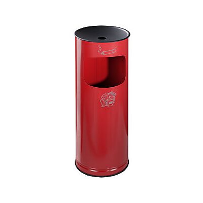 VAR - cenicero de seguridad combinado 17 L acero - Rojo - cenicero VAR - cenicero de seguridad combinado 17 L acero - Rojo - cenicero