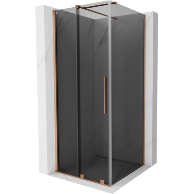 Mexen Velar Cabina De Ducha Corredera 110 X 110 Cm, Grafito, Cobre Cepillado - 871-110-110-41-65 Mexen Velar Cabina De Ducha Corredera 110 X 110 Cm, Grafito, Cobre Cepillado - 871-110-110-41-65