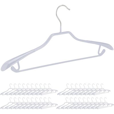 RELAXDAYS 40 Perchas Para Trajes, Varilla Pantalones, Gancho Colgar Falda, Colgador Metal Y Pvc, 19x45x3,5cm, Gris Claro RELAXDAYS 40 Perchas Para Trajes, Varilla Pantalones, Gancho Colgar Falda, Colgador Metal Y Pvc, 19x45x3,5cm, Gris Claro