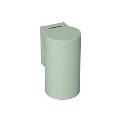 Hewi 477 Cubo de basura gris claro cilindrico con tapa y etiqueta Hewi 477 Cubo de basura gris claro cilindrico con tapa y etiqueta