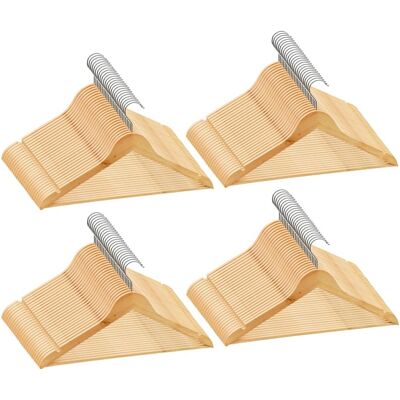 Juego De Perchas Para Ropa 100 Uds Antideslizantes Madera Dura Vidaxl Juego De Perchas Para Ropa 100 Uds Antideslizantes Madera Dura Vidaxl