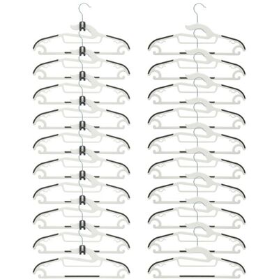 OEM 20 Perchas Antideslizantes, 10 Ganchos, Perchas Recubiertas De Goma, Blancas OEM 20 Perchas Antideslizantes, 10 Ganchos, Perchas Recubiertas De Goma, Blancas
