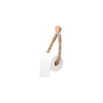 OEM 1 Soporte De Papel Higiénico De Madera, No Requiere Perforación, Soporte Autoadhesivo, Soporte De Pared Creativo (madera Y Cuerda) - Crezuo OEM 1 Soporte De Papel Higiénico De Madera, No Requiere Perforación, Soporte Autoadhesivo, Soporte De Pared Creativo (madera Y Cuerda) - Crezuo
