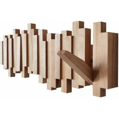 OEM Perchero De Pared De Madera De Haya Y Nogal Negro Con 8 Ganchos – Diseño Plegable Moderno – Resistente A La Humedad – Para Recibidor Y Baño -crezuo OEM Perchero De Pared De Madera De Haya Y Nogal Negro Con 8 Ganchos – Diseño Plegable Moderno – Resistente A La Humedad – Para Recibidor Y Baño -crezuo