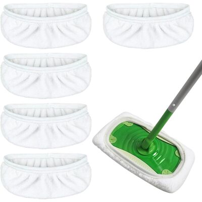 OEM Juego De 5 Paños De Limpieza En Seco/húmedo Para Fregonas Swiffer, 25,4 X 11,5 Cm, Paños De Limpieza Reutilizables Para Limpiar Polvo, Pelo Y Manchas En Diversas Superficies De Suelo. OEM Juego De 5 Paños De Limpieza En Seco/húmedo Para Fregonas Swiffer, 25,4 X 11,5 Cm, Paños De Limpieza Reutilizables Para Limpiar Polvo, Pelo Y Manchas En Diversas Superficies De Suelo.