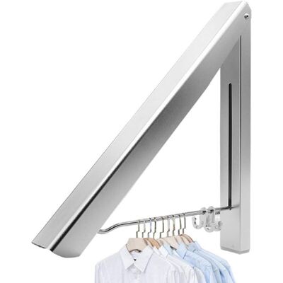 OEM (1 Estante, Plateado) Tendedero Plegable, Tendedero Plegable Retráctil Para Interiores, Aluminio, Organizador De Almacenamiento Para El Hogar, Perchero De Pared -crezuo OEM (1 Estante, Plateado) Tendedero Plegable, Tendedero Plegable Retráctil Para Interiores, Aluminio, Organizador De Almacenamiento Para El Hogar, Perchero De Pared -crezuo