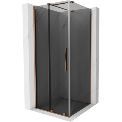Mexen Velar Cabina De Ducha Corredera 110 X 110 Cm, Grafito, Oro Rosa - 871-110-110-41-60 Mexen Velar Cabina De Ducha Corredera 110 X 110 Cm, Grafito, Oro Rosa - 871-110-110-41-60
