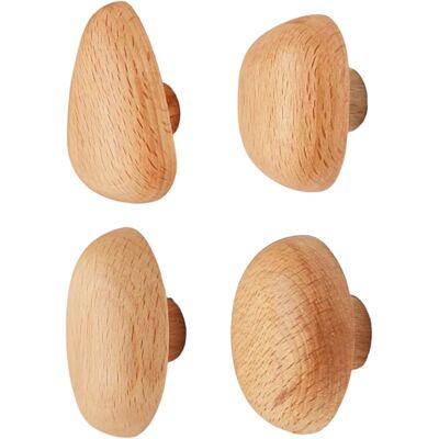 OEM Ganchos De Pared De Madera, Perchero De Madera Natural De 4 Piezas, Perchas Decorativas Con Forma De Guijarro Para Colgar Toallas, Ropa, Bolsos, Etc. OEM Ganchos De Pared De Madera, Perchero De Madera Natural De 4 Piezas, Perchas Decorativas Con Forma De Guijarro Para Colgar Toallas, Ropa, Bolsos, Etc.