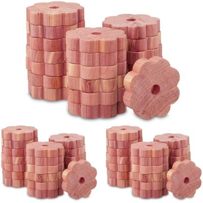 RELAXDAYS Set 60 Anillos Antipolillas, Madera De Cedro, Protección Contra Polillas Para Ropa Y El Armario, Natural RELAXDAYS Set 60 Anillos Antipolillas, Madera De Cedro, Protección Contra Polillas Para Ropa Y El Armario, Natural