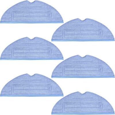 JUSCH Paquete De 6 Paños De Microfibra Para Fregona Compatibles Con Roborock S7/t7s/plus, Color Azul JUSCH Paquete De 6 Paños De Microfibra Para Fregona Compatibles Con Roborock S7/t7s/plus, Color Azul