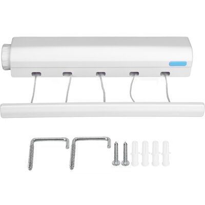 OEM Tendedero Mural Extensible Y Retráctil Con 5 Tendederos Para Uso Interior Y Exterior – Diseño Moderno En Plástico OEM Tendedero Mural Extensible Y Retráctil Con 5 Tendederos Para Uso Interior Y Exterior – Diseño Moderno En Plástico