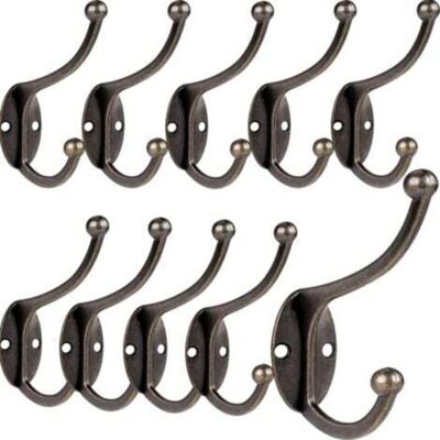 OEM Perchero Retro Con Ganchos, Ganchos Metálicos Vintage Para Pared, Ideales Para Baño, Cocina, Dormitorio Y Pasillo. 10 Piezas. Bronce-crezuo. OEM Perchero Retro Con Ganchos, Ganchos Metálicos Vintage Para Pared, Ideales Para Baño, Cocina, Dormitorio Y Pasillo. 10 Piezas. Bronce-crezuo.