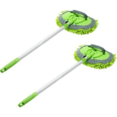 OEM Fregona 2 En 1 Para Lavado De Autos Con Mango Largo, Extensor Y Cepillo Para Polvo De Microfibra Y Chenilla De 24 A 46 Pulgadas. OEM Fregona 2 En 1 Para Lavado De Autos Con Mango Largo, Extensor Y Cepillo Para Polvo De Microfibra Y Chenilla De 24 A 46 Pulgadas.