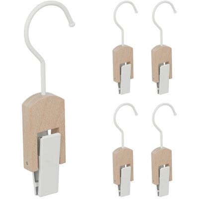 OEM Tuserxln Paquete De 15 Perchas Con Clip, Hierro Y Madera, Ganchos Para Colgar, Clips De Goma, Sujetadores, Blanco - Natural OEM Tuserxln Paquete De 15 Perchas Con Clip, Hierro Y Madera, Ganchos Para Colgar, Clips De Goma, Sujetadores, Blanco - Natural