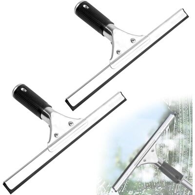 ENLENK 2 Unidades De Raspador Profesional Para Vidrio, 25 Cm, Acero Inoxidable, Para Limpiar Y Secar Cristales, Azulejos, Ventanas Y Baños, Elimina Todas Las Marcas De Agua ENLENK 2 Unidades De Raspador Profesional Para Vidrio, 25 Cm, Acero Inoxidable, Para Limpiar Y Secar Cristales, Azulejos, Ventanas Y Baños, Elimina Todas Las Marcas De Agua