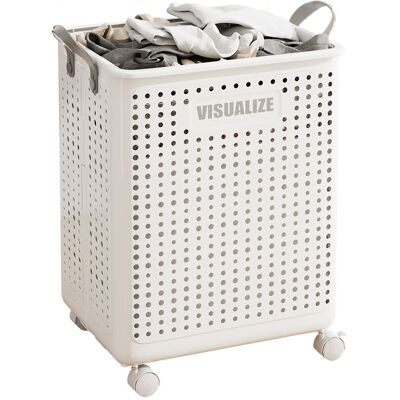 OEM Cesto De Ropa Con Ruedas, Carrito De Lavandería Plegable Grande Con Ruedas, Cesto De Ropa Deslizante, Organizador Multifuncional Para Ropa Sucia, 46 X 38 X 22 Cm, Blanco -crezuo OEM Cesto De Ropa Con Ruedas, Carrito De Lavandería Plegable Grande Con Ruedas, Cesto De Ropa Deslizante, Organizador Multifuncional Para Ropa Sucia, 46 X 38 X 22 Cm, Blanco -crezuo