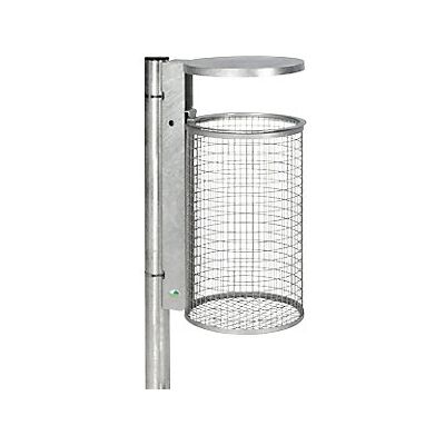 VAR Papelera De Rejilla Con Tejadillo Y Poste Capacidad 50 L VAR Papelera De Rejilla Con Tejadillo Y Poste Capacidad 50 L