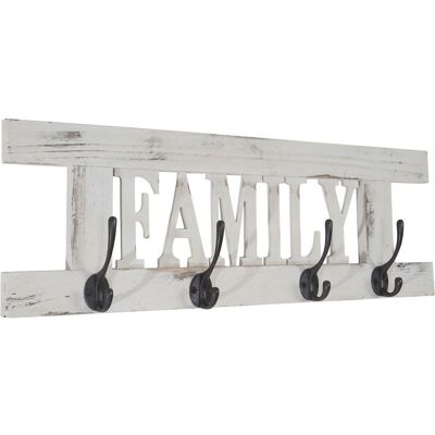 DÉCOSHOP26 - MED04050 - White aged - Gancho de pared DÉCOSHOP26 - MED04050 - White aged - Gancho de pared
