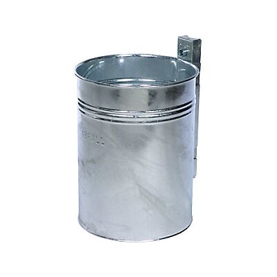 Contenedor de residuos exterior Kaiserkraft - 35L - Acero, Cerradura triangular, Montaje en pared y poste Contenedor de residuos exterior Kaiserkraft - 35L - Acero, Cerradura triangular, Montaje en pared y poste