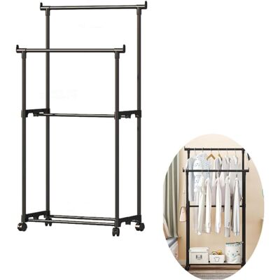 OEM Perchero Rodante, Perchero Portátil De Doble Barra Para Dormitorio, Sala De Estar, Tienda De Ropa, Negro-crezuo OEM Perchero Rodante, Perchero Portátil De Doble Barra Para Dormitorio, Sala De Estar, Tienda De Ropa, Negro-crezuo