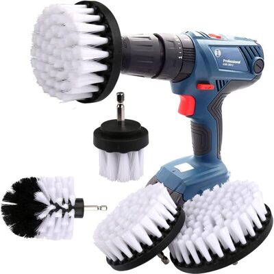 OEM Juego De Cepillos De Limpieza Para Taladro, Kit De 4 Piezas Que Incluye Cepillos De Fregar Para Limpiar Coches, Duchas, Azulejos, Ruedas, Alfombras, Juntas Y Tapicería - Crezuo OEM Juego De Cepillos De Limpieza Para Taladro, Kit De 4 Piezas Que Incluye Cepillos De Fregar Para Limpiar Coches, Duchas, Azulejos, Ruedas, Alfombras, Juntas Y Tapicería - Crezuo