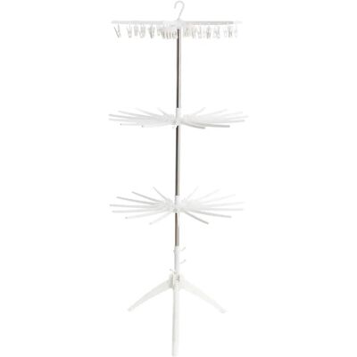 ANPVIZ Tendedero De 3 Niveles Con Perchas Y Pinzas – Tendedero Blanco ANPVIZ Tendedero De 3 Niveles Con Perchas Y Pinzas – Tendedero Blanco