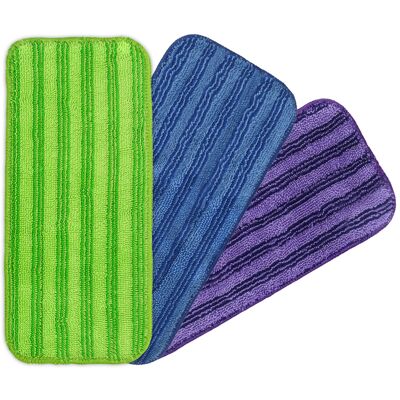 OEM Adecuado Para Las Almohadillas De Microfibra Para Mopa Swiffer Wet Jet, Tamaño De 12 Pulgadas, Para Uso En Seco Y Húmedo, Con Cabezales Reemplazables (1 Morado + 1 Verde + 1 Azul). OEM Adecuado Para Las Almohadillas De Microfibra Para Mopa Swiffer Wet Jet, Tamaño De 12 Pulgadas, Para Uso En Seco Y Húmedo, Con Cabezales Reemplazables (1 Morado + 1 Verde + 1 Azul).