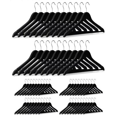 RELAXDAYS Pack De 60 Perchas Ropa, Colgadores Para Pantalones Y Camisas, Gancho Con Giro De 360°, 23 X 44 X 1 Cm, Negro RELAXDAYS Pack De 60 Perchas Ropa, Colgadores Para Pantalones Y Camisas, Gancho Con Giro De 360°, 23 X 44 X 1 Cm, Negro