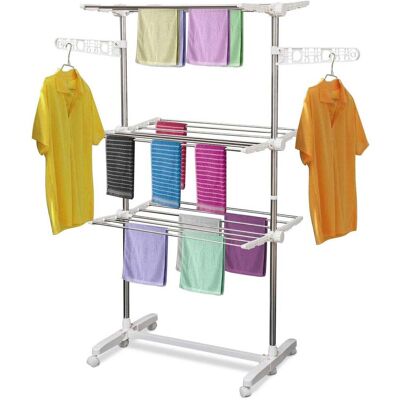 NORTHIX Tendedero Móvil Secadora 3 Niveles Plegable Rollo 80-142 X 55 X 152 Cm NORTHIX Tendedero Móvil Secadora 3 Niveles Plegable Rollo 80-142 X 55 X 152 Cm