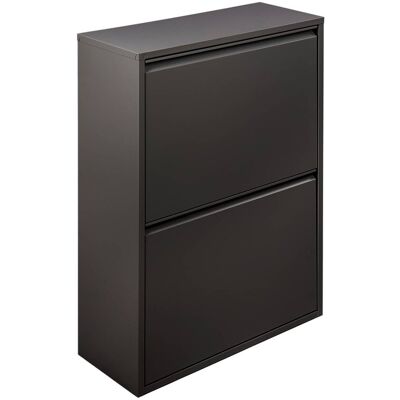 Contenedor De Basura Achros, Cubo De La Basura, Papelera Para Recogida Selectiva De Residuos, Gabinete De Basura, 60x25 H93 Cm, Negro - Dmora Contenedor De Basura Achros, Cubo De La Basura, Papelera Para Recogida Selectiva De Residuos, Gabinete De Basura, 60x25 H93 Cm, Negro - Dmora