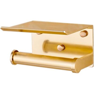 TREETALK Soporte Multifuncional De Aluminio Antiguo Para Papel Higiénico, Rollo De Pañuelos, Soporte De Pared Para Teléfono Móvil, Aleación De Aluminio-litio, Dorado, 13 X 11,5 X 8 Cm TREETALK Soporte Multifuncional De Aluminio Antiguo Para Papel Higiénico, Rollo De Pañuelos, Soporte De Pared Para Teléfono Móvil, Aleación De Aluminio-litio, Dorado, 13 X 11,5 X 8 Cm