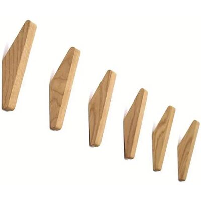 OEM Juego De 6 Ganchos De Pared De Roble Perchero Multifuncional Diseño Minimalista Ideal Para Baño, Pasillo Y Dormitorio OEM Juego De 6 Ganchos De Pared De Roble Perchero Multifuncional Diseño Minimalista Ideal Para Baño, Pasillo Y Dormitorio
