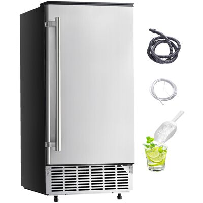 Máquina Para Fabricar Hielo Empotrada Debajo Del Mostrador: Producción De 80 Libras Por Día, Acero Inoxidable, Puerta Reversible, Para Cocinas Comerciales Y Domésticas, Drenaje Eléctrico - Mophorn Máquina Para Fabricar Hielo Empotrada Debajo Del Mostrador: Producción De 80 Libras Por Día, Acero Inoxidable, Puerta Reversible, Para Cocinas Comerciales Y Domésticas, Drenaje Eléctrico - Mophorn