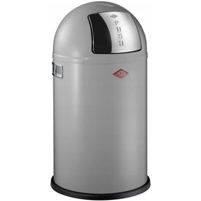 Wesco Pushboy Cubo De Basura Gris 50 Litros Diseño Retro Wesco Pushboy Cubo De Basura Gris 50 Litros Diseño Retro
