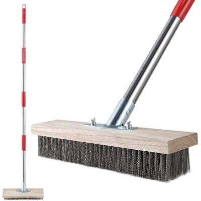 OEM Escoba Metálica Mitclear De Alta Resistencia Con Mango Telescópico (145 Cm), Cepillos Metálicos Rígidos Para Eliminar Malas Hierbas, Musgo Y Manchas Difíciles, Escoba Para Fregar Patios, Balcones Y Ja OEM Escoba Metálica Mitclear De Alta Resistencia Con Mango Telescópico (145 Cm), Cepillos Metálicos Rígidos Para Eliminar Malas Hierbas, Musgo Y Manchas Difíciles, Escoba Para Fregar Patios, Balcones Y Ja