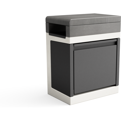 Módulo Soporte Papelera De Reciclaje Kitaway Para Barbacoa De Obra Prefabricada (blanco, Gris - 42 X 63 X 63 Cm) - Uso En Exteriores - Tuozi Módulo Soporte Papelera De Reciclaje Kitaway Para Barbacoa De Obra Prefabricada (blanco, Gris - 42 X 63 X 63 Cm) - Uso En Exteriores - Tuozi
