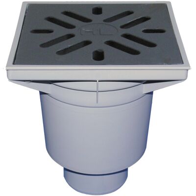 Desagüe Vertical 'perfekt' Dn110, Soporte De Rejilla De Plástico 244x244mm, Rejilla De Hierro Fundido 226x226mm, Colector De Suc Desagüe Vertical 'perfekt' Dn110, Soporte De Rejilla De Plástico 244x244mm, Rejilla De Hierro Fundido 226x226mm, Colector De Suc