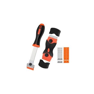 OEM Raspador De Vidrio, Herramienta De Limpieza De Mango Largo Con 10 Cuchillas De Metal Y 10 De Plástico, Adecuada Para Limpiar Etiquetas - Crezuo OEM Raspador De Vidrio, Herramienta De Limpieza De Mango Largo Con 10 Cuchillas De Metal Y 10 De Plástico, Adecuada Para Limpiar Etiquetas - Crezuo