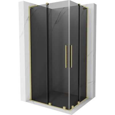 Mexen Velar L Duo Cabina De Ducha Corredera 100 X 90 Cm, Grafito, Dorado Cepillado - 871-100-090-02-43-55 Mexen Velar L Duo Cabina De Ducha Corredera 100 X 90 Cm, Grafito, Dorado Cepillado - 871-100-090-02-43-55
