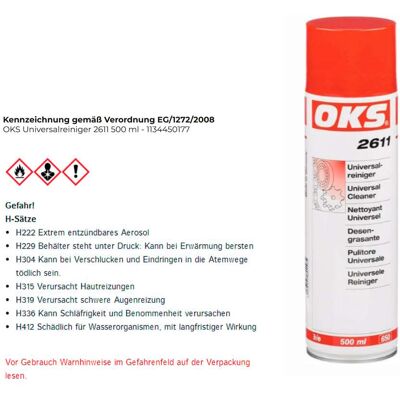 Oks - Espray Limpiador Universal 2611 500 Ml (por 12) Oks - Espray Limpiador Universal 2611 500 Ml (por 12)