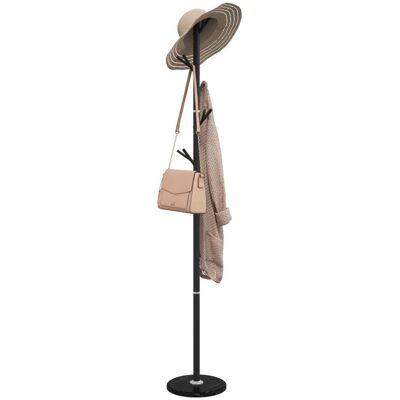 HELLOSHOP26 Perchero De Pie Estable Con 12 Ganchos 175 X 29 Cm De Hierro Con Revestimiento En Polvo Negro 020047601 HELLOSHOP26 Perchero De Pie Estable Con 12 Ganchos 175 X 29 Cm De Hierro Con Revestimiento En Polvo Negro 020047601