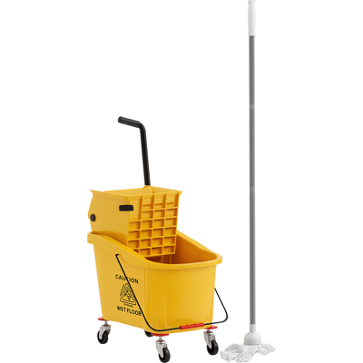 IROVAMI Carro De Limpieza Profesional Con Capacidad De 36 Litros, Con Cubo Y Fregona, Carro Para Fregar Suelos Con Cepillo, Asa Y 4 Ruedas De Plástico, 55 X 37 X 65 Cm, Amarillo IROVAMI Carro De Limpieza Profesional Con Capacidad De 36 Litros, Con Cubo Y Fregona, Carro Para Fregar Suelos Con Cepillo, Asa Y 4 Ruedas De Plástico, 55 X 37 X 65 Cm, Amarillo