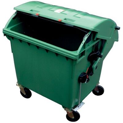 OPV Contenedor Basurero Plástico 1,1 M3 Con Tapa Verde OPV Contenedor Basurero Plástico 1,1 M3 Con Tapa Verde
