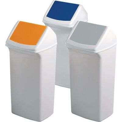 DURABLE - 40 L Recycling Bin - Blanco/Azul - Con Tapa DURABLE - 40 L Recycling Bin - Blanco/Azul - Con Tapa