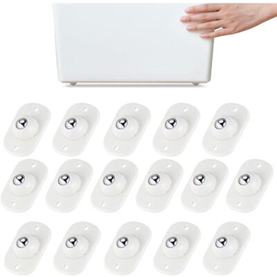 FOCTRO Mini Rollos Autoadhesivos, Rodillos De Bola Para Electrodomésticos De Cocina, Rodillos Universales Giratorios De 360°, Rollo Adhesivo Para Proyectos De Bricolaje, Cubos De Basura, Cajas De Almacenamie FOCTRO Mini Rollos Autoadhesivos, Rodillos De Bola Para Electrodomésticos De Cocina, Rodillos Universales Giratorios De 360°, Rollo Adhesivo Para Proyectos De Bricolaje, Cubos De Basura, Cajas De Almacenamie