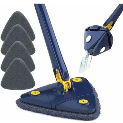 OEM Mopa Para Polvo Y Limpiador De Suelos, Mopa Giratoria Ajustable De 360° Con 5 Paños De Microfibra, Función De Compresión Automática De Agua Para Techos Y Suelos, Color Azul. OEM Mopa Para Polvo Y Limpiador De Suelos, Mopa Giratoria Ajustable De 360° Con 5 Paños De Microfibra, Función De Compresión Automática De Agua Para Techos Y Suelos, Color Azul.