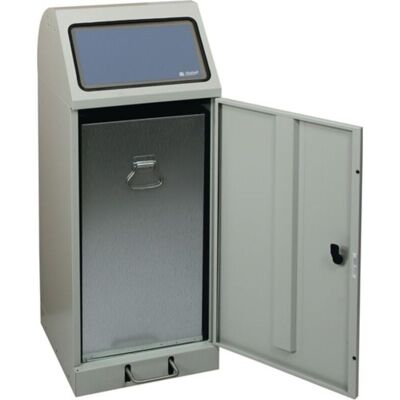 Recogedor De Residuos Reciclable 70l A1000xl400xf380mm Gris Claro Galvanizado. Utilice Footlever Stumpf Recogedor De Residuos Reciclable 70l A1000xl400xf380mm Gris Claro Galvanizado. Utilice Footlever Stumpf