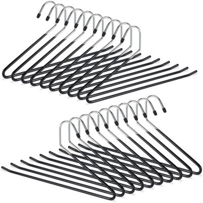 Pack De 100 Perchas Ropa Para Pantalones Antideslizantes, Metal Y Pvc, 35 Cm, Negro - Relaxdays Pack De 100 Perchas Ropa Para Pantalones Antideslizantes, Metal Y Pvc, 35 Cm, Negro - Relaxdays