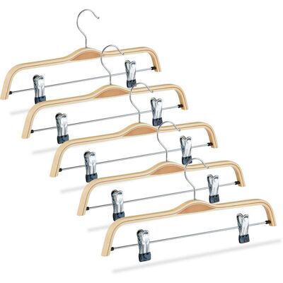 Pack De 20 Perchas Ropa Con Pinzas, Madera Y Metal, Beige, 17 X 37,5 X 2,5 Cm - Relaxdays Pack De 20 Perchas Ropa Con Pinzas, Madera Y Metal, Beige, 17 X 37,5 X 2,5 Cm - Relaxdays